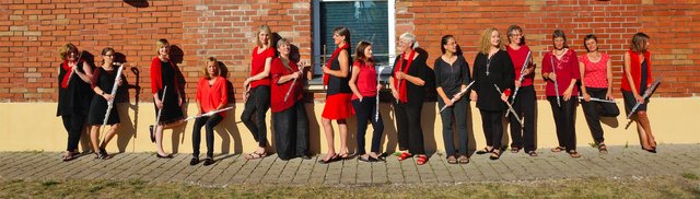 Ein Gruppenfoto des Ensembles Querplay der Musikschule Fürth