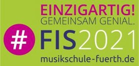 Logo FIS 2021. Aufschrift Einzigartig! Gemeinsam genial.
