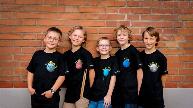 Ein Gruppenfoto des Ensembles Die Planeten der Musikschule Fürth